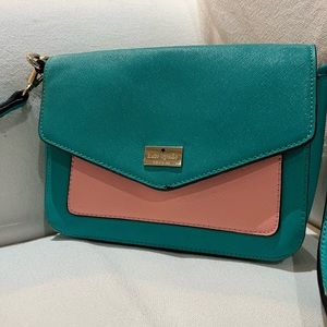 Kate Spade Color Block Crossbody: Pink & Blue